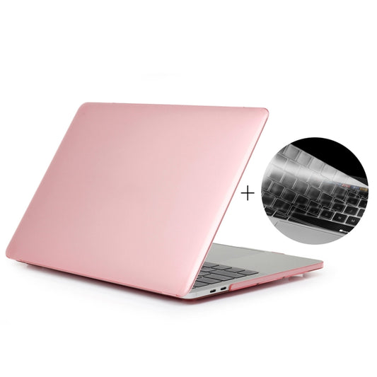 ENKAY Hat-Prince 2 in 1 Crystal Hard Shell Plastic Protective Case + US Version Ultra-thin TPU Keyboard Protector Cover for 2016 New MacBook Pro 15.4 inch with Touchbar (A1707)(Pink) - MacBook Pro Cases by ENKAY | Online Shopping UK | buy2fix