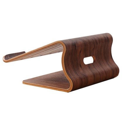 SamDi Artistic Wood Grain Desktop Heat Radiation Holder Stand Cradle for Apple Macbook, ASUS, Lenovo(Coffee) - MacBook Holder by buy2fix | Online Shopping UK | buy2fix