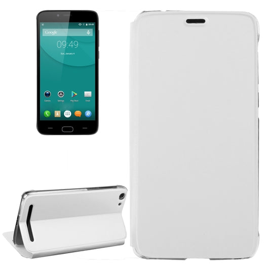 Horizontal Flip Leather Case with Holder for DOOGEE Y200(White) - More Brand by buy2fix | Online Shopping UK | buy2fix
