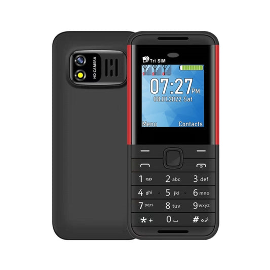 SERVO BM5310 Mini Mobile Phone, English Key, 1.33 inch, MTK6261D, 21 Keys, Support Bluetooth, FM, Magic Sound, Auto Call Record, GSM, Triple SIM (Black Red) - SERVO by SERVO | Online Shopping UK | buy2fix
