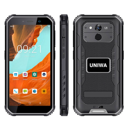 UNIWA F963 Pro Rugged Smart Phone, 6GB+128GB, 5.5 inch Android 13, Unisoc T606 Octa Core, NFC, Fingerprint Unlock, 4G Network, US Plug (Black Grey) - UNIWA by UNIWA | Online Shopping UK | buy2fix