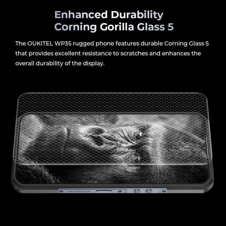 [HK Warehouse] Oukitel WP35 5G Rugged Phone, 8GB+256GB, IP68/IP69K Fingerprint Identification, 11000mAh, 6.6 inch MediaTek Dimensity 6100+ Octa Core, NFC, OTG, Network: 5G (Grey) - Other by OUKITEL | Online Shopping UK | buy2fix