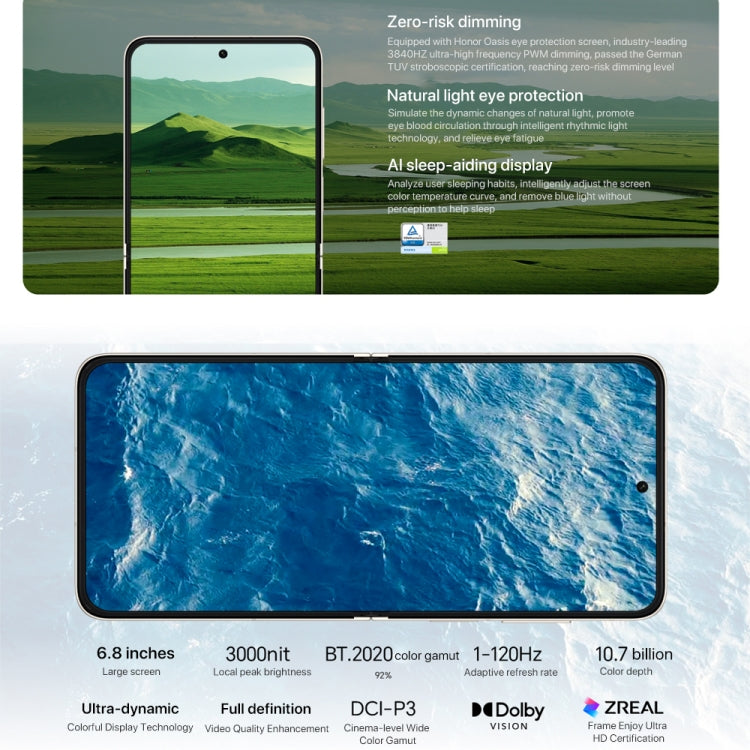 Honor Magic V Flip, 12GB+512GB, 6.8 inch + 4.0 inch Screen MagicOS 8.0 Snapdragon 8+ Gen 1 Octa Core, Network: 5G, NFC, OTG (Black) - Honor by Huawei | Online Shopping UK | buy2fix