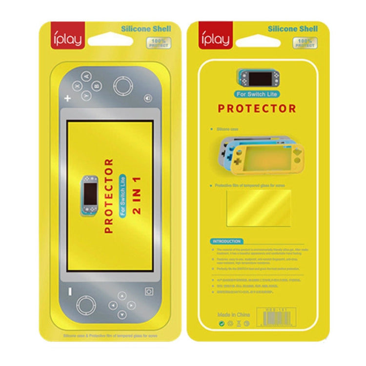 IPLAY Game Host Silicone Full Coverage Protective Case with Screen Protector for Switch Lite(Transparent) - Cases by iplay | Online Shopping UK | buy2fix