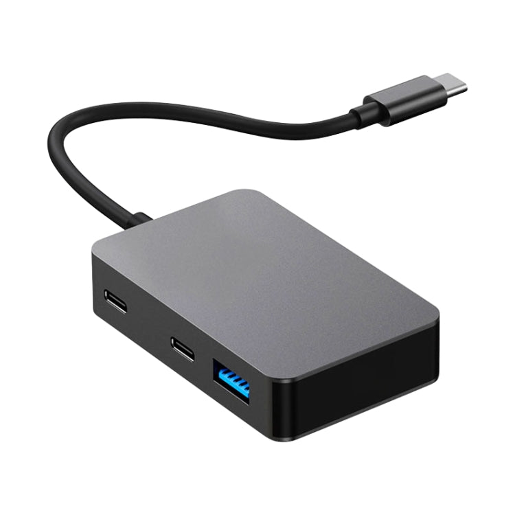 BYL-2316 5 in 1 USB-C / Type-C to USB3.0 & Type-C Multifunctional Docking Station HUB Adapter (Dark Grey) - USB HUB by buy2fix | Online Shopping UK | buy2fix