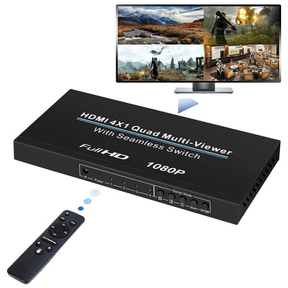 NEWKENG NK-C941 Full HD 1080P HDMI 4x1 Quad Multi-Viewer with Seamless Switch & Remote Control, US Plug - Switch by buy2fix | Online Shopping UK | buy2fix