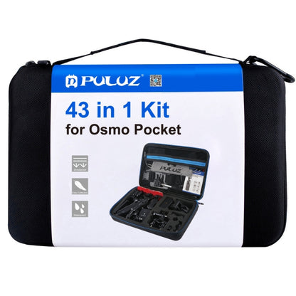 PULUZ 43 in 1 Accessories Total Ultimate Combo Kits for DJI Osmo Pocket with EVA Case (Chest Strap + Wrist Strap + Suction Cup Mount + 3-Way Pivot Arms + J-Hook Buckle + Grip Tripod Mount + Surface Mo ... orage Bag + Rec-mounts + Handlebar Mount + Wrench) -  by PULUZ | Online Shopping UK | buy2fix