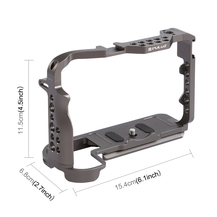 PULUZ Video Camera Cage Stabilizer for Canon EOS R5 / R5C / EOS R6 / R6 II, without Handle(Bronze) - Camera Cage by PULUZ | Online Shopping UK | buy2fix