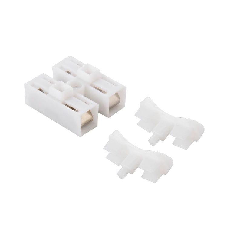 100 PCS 2 Way Push Quick Cable Connector Terminal Wiring Terminal 220V 2A(White) - Connector & Plug by buy2fix | Online Shopping UK | buy2fix