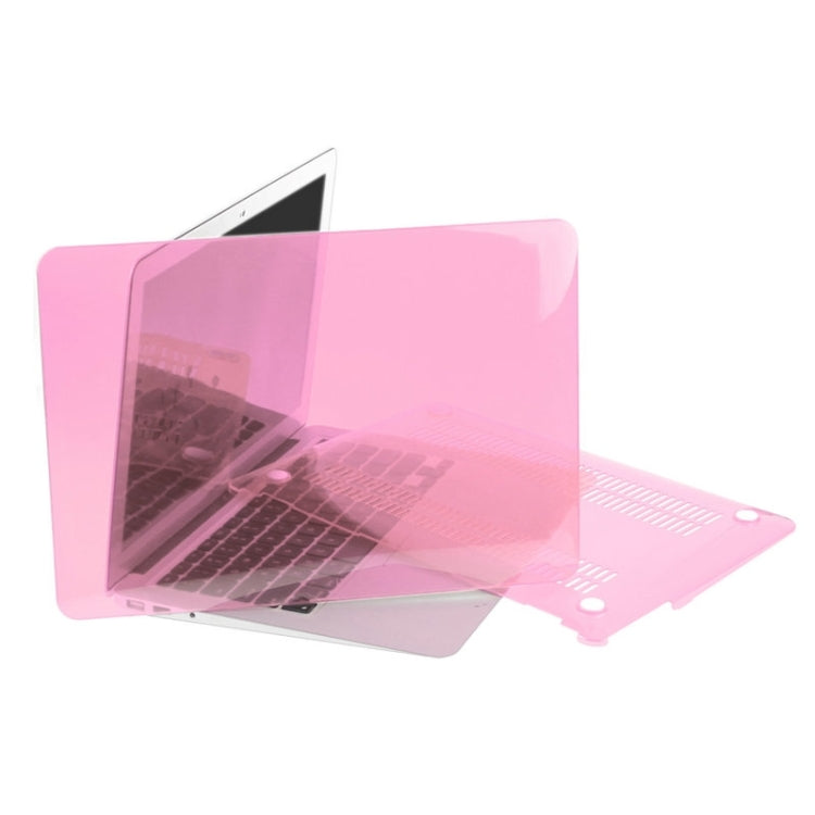 ENKAY for Macbook Air 11.6 inch (US Version) / A1370 / A1465 Hat-Prince 3 in 1 Crystal Hard Shell Plastic Protective Case with Keyboard Guard & Port Dust Plug(Pink) - MacBook Air Cases by ENKAY | Online Shopping UK | buy2fix