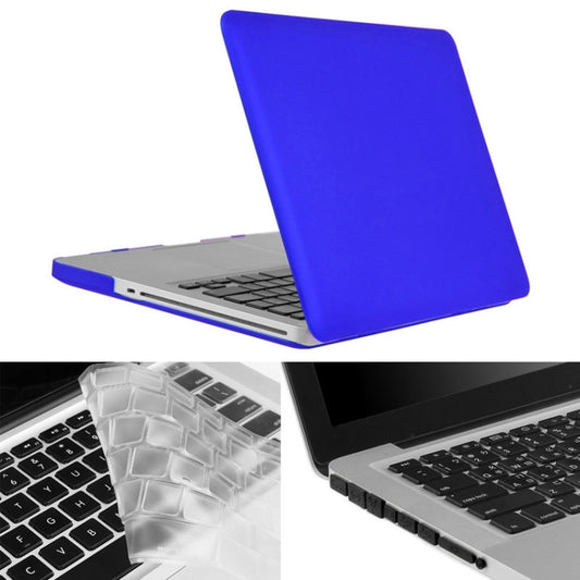 ENKAY for Macbook Pro 13.3 inch (US Version) / A1278 Hat-Prince 3 in 1 Frosted Hard Shell Plastic Protective Case with Keyboard Guard & Port Dust Plug(Dark Blue) - MacBook Pro Cases by ENKAY | Online Shopping UK | buy2fix