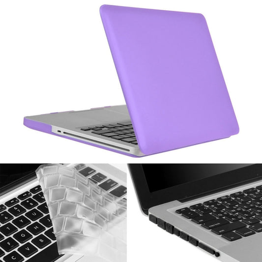 ENKAY for Macbook Pro 13.3 inch (US Version) / A1278 Hat-Prince 3 in 1 Frosted Hard Shell Plastic Protective Case with Keyboard Guard & Port Dust Plug(Purple) - MacBook Pro Cases by ENKAY | Online Shopping UK | buy2fix