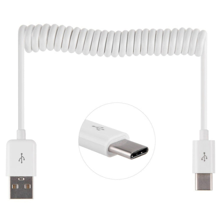 USB 2.0 to USB 3.0 Type C Retractable Charging / Data Cable(White) - USB-C & Type-C Cable by buy2fix | Online Shopping UK | buy2fix