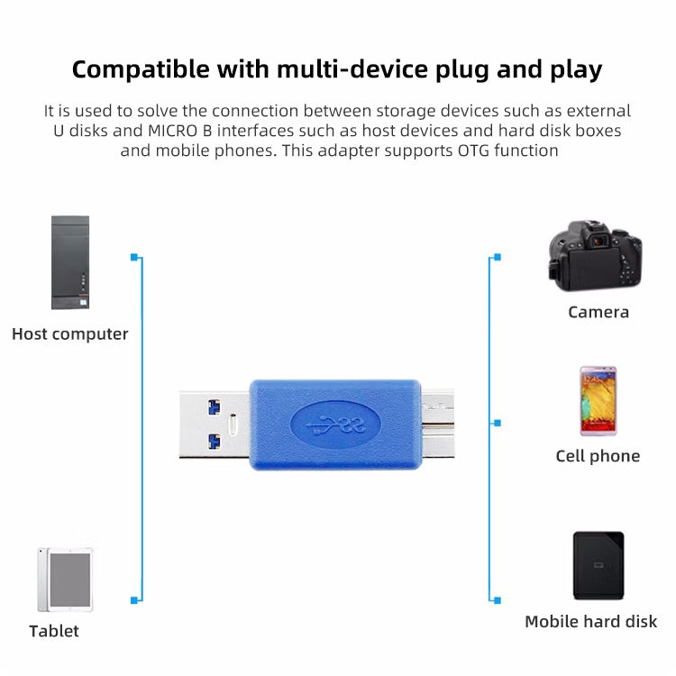 USB 3.0 AM to Micro-USB Adapter - USB 3.0 by buy2fix | Online Shopping UK | buy2fix