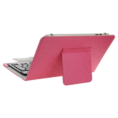 Universal Leather Tablet Case with Separable Bluetooth Keyboard and Holder for 10.1 inch Tablet PC(Magenta) - Universal Keyboard by buy2fix | Online Shopping UK | buy2fix