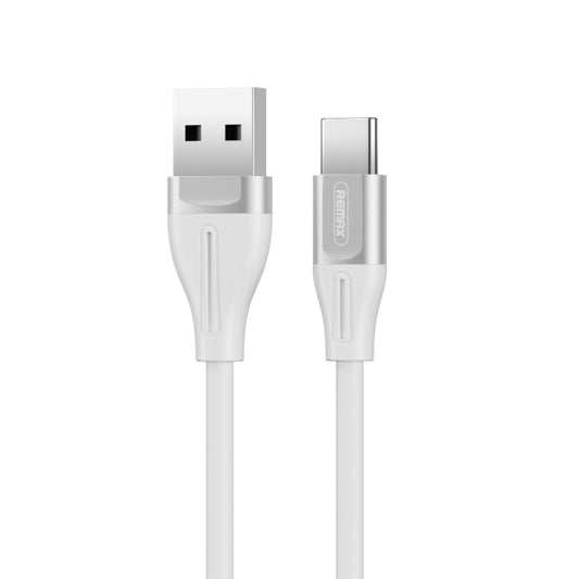 REMAX RC-075a 1m 2.1A USB to USB-C / Type-C Jell Data Cable (White) - USB-C & Type-C Cable by REMAX | Online Shopping UK | buy2fix