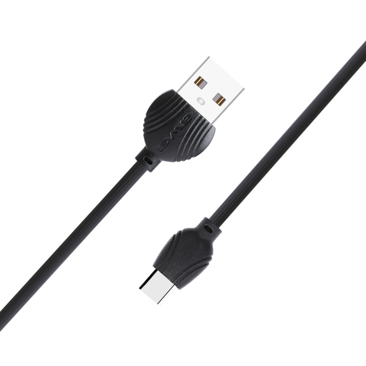 awei CL-62 2 in 1 2.5A USB-C / Type-C Charging + Transmission Aluminum Alloy Double-sided Insertion Data Cable, Length: 1m (Black) - Micro USB Cable by awei | Online Shopping UK | buy2fix