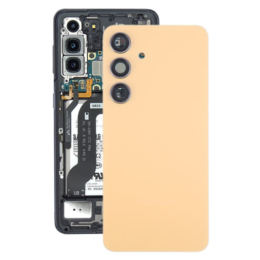 For Samsung Galaxy S24 SM-S921B OEM Battery Back Cover with Camera Lens Cover(Yellow) - Back Cover by buy2fix | Online Shopping UK | buy2fix