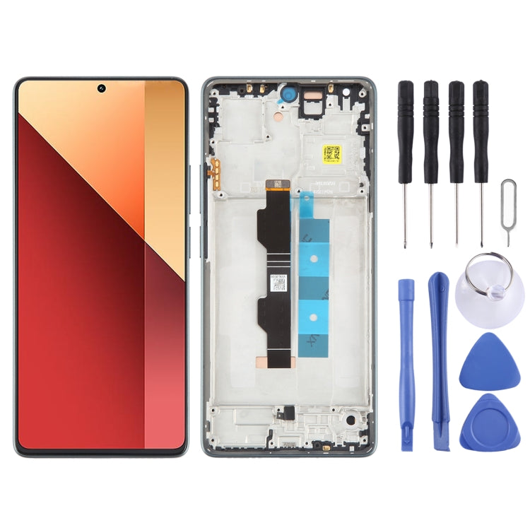 For Xiaomi Poco M6 Pro 4G Original AMOLED Material LCD Screen Digitizer Full Assembly with Frame (Blue) - LCD Screen by buy2fix | Online Shopping UK | buy2fix