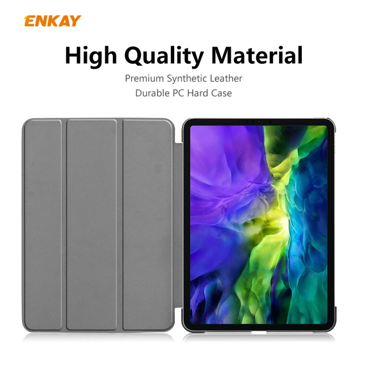 For iPad Pro 11 2022 / 2020 / 2021 ENKAY ENK-8001 Denim Pattern Horizontal Flip Leather Smart Tablet Case with Holder(White) - iPad Pro 11 (2020) Cases by ENKAY | Online Shopping UK | buy2fix