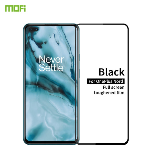 For Oneplus Nord MOFI 9H 2.5D Full Screen Tempered Glass Film(Black) - OnePlus Tempered Glass by MOFI | Online Shopping UK | buy2fix