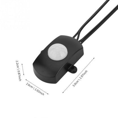 DC 5V/12V/24V USB Body Infrared PIR Motion Sensor Switch Human Motion Sensor Detector Switch For LED Light Strip(White) - Sensor LED Lights by buy2fix | Online Shopping UK | buy2fix