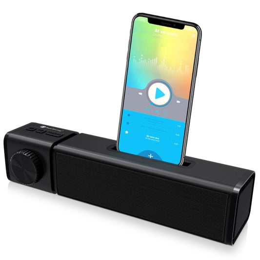 New Rixing NR4023 TWS Wireless Stereo Bluetooth Speaker, Support TF Card & MP3 & FM & Hands-free Call & 3.5mm AUX(Black) - Desktop Speaker by NewRixing | Online Shopping UK | buy2fix