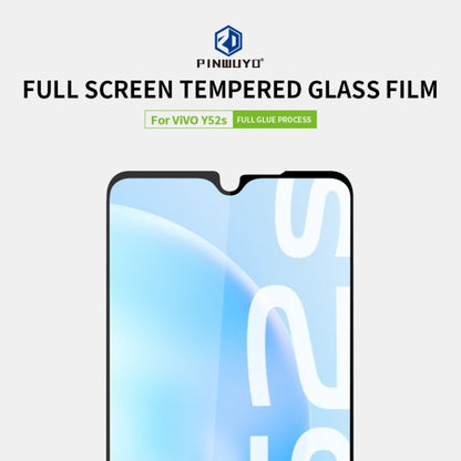 For ViVO Y52s PINWUYO 9H 2.5D Full Screen Tempered Glass Film(Black) - vivo Tempered Glass by PINWUYO | Online Shopping UK | buy2fix