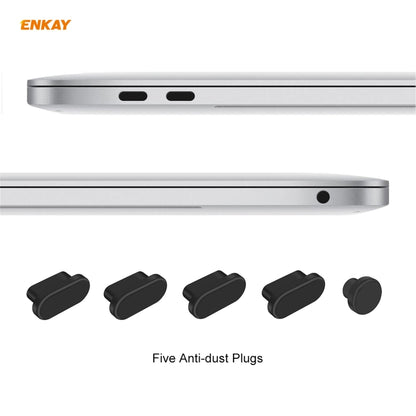 ENKAY 3 in 1 Matte Laptop Protective Case + EU Version TPU Keyboard Film + Anti-dust Plugs Set for MacBook Air 13.3 inch A2179 & A2337 (2020)(Green) - MacBook Pro Cases by ENKAY | Online Shopping UK | buy2fix