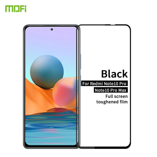 For Redmi Note 10 Pro / Note 10 Pro Max MOFI 9H 2.5D Full Screen Tempered Glass Film(Black) -  by MOFI | Online Shopping UK | buy2fix