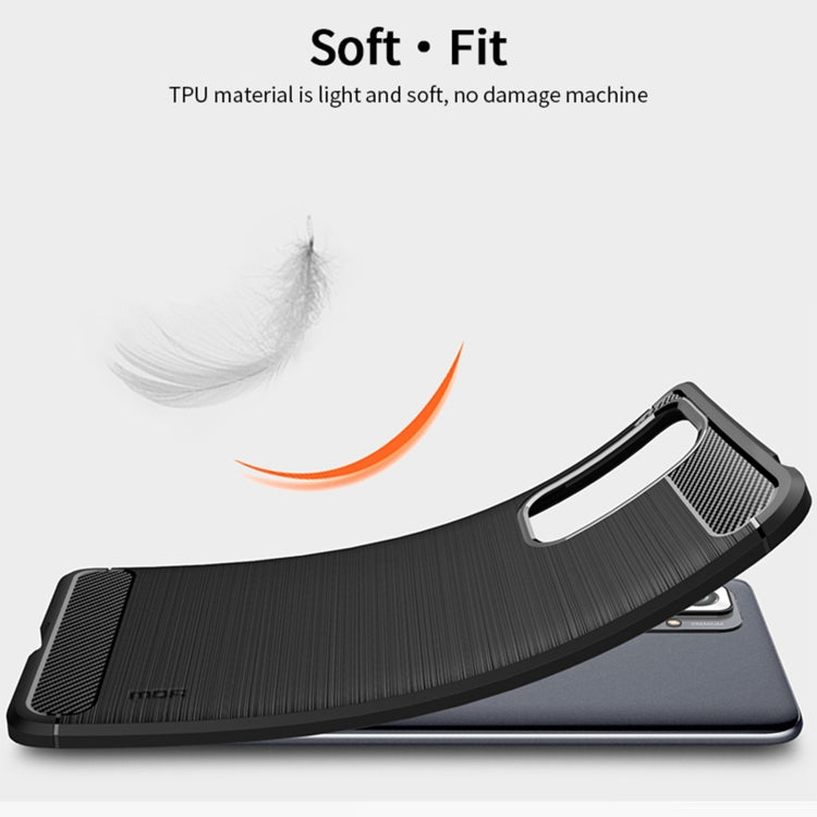 For Xiaomi Redmi Note 10 Pro / Note 10 Pro Max MOFI Gentleness Series Brushed Texture Carbon Fiber Soft TPU Case(Blue) - Xiaomi Cases by MOFI | Online Shopping UK | buy2fix
