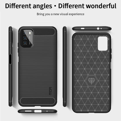 For Xiaomi Poco M3 / Redmi 9T MOFI Gentleness Series Brushed Texture Carbon Fiber Soft TPU Case(Grey) - Xiaomi Cases by MOFI | Online Shopping UK | buy2fix