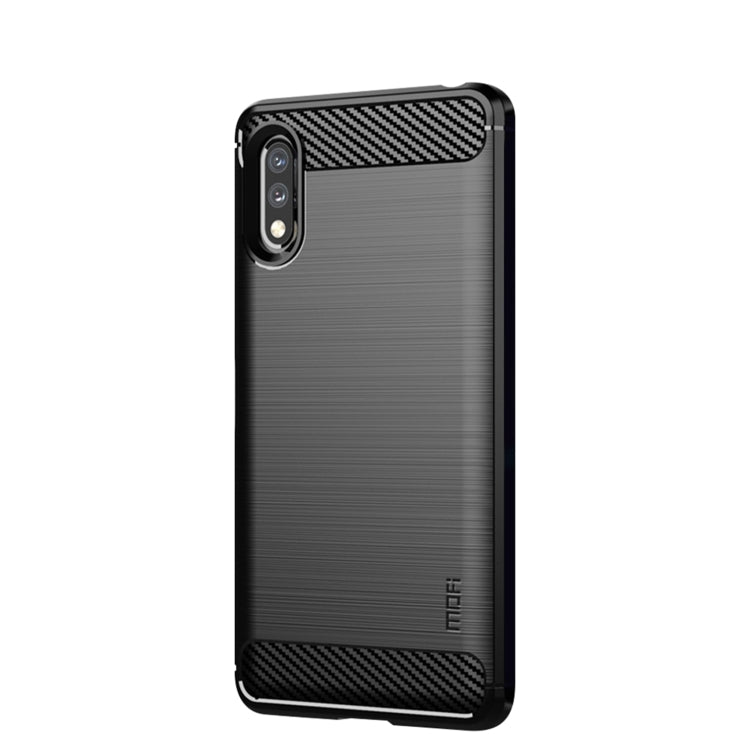 For Sony Xperia ACE ll MOFI Gentleness Series Brushed Texture Carbon Fiber Soft TPU Case(Black) - Sony Cases by MOFI | Online Shopping UK | buy2fix