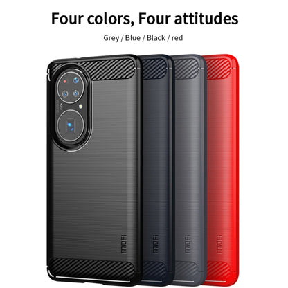 For Huawei P50 MOFI Gentleness Series Brushed Texture Carbon Fiber Soft TPU Case(Gray) - Huawei Cases by MOFI | Online Shopping UK | buy2fix