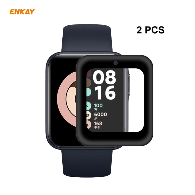 For Redmi Watch 2 PCS ENKAY Hat-Prince 3D Full Screen Soft PC Edge + PMMA HD Screen Protector Film - Screen Protector by ENKAY | Online Shopping UK | buy2fix