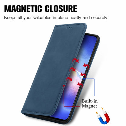 For OPPO Reno 5 5G /Find X3 Lite Retro Skin Feel Business Magnetic Horizontal Flip Leather Case With Holder & Card Slots & Wallet & Photo Frame(Blue) - OPPO Cases by buy2fix | Online Shopping UK | buy2fix