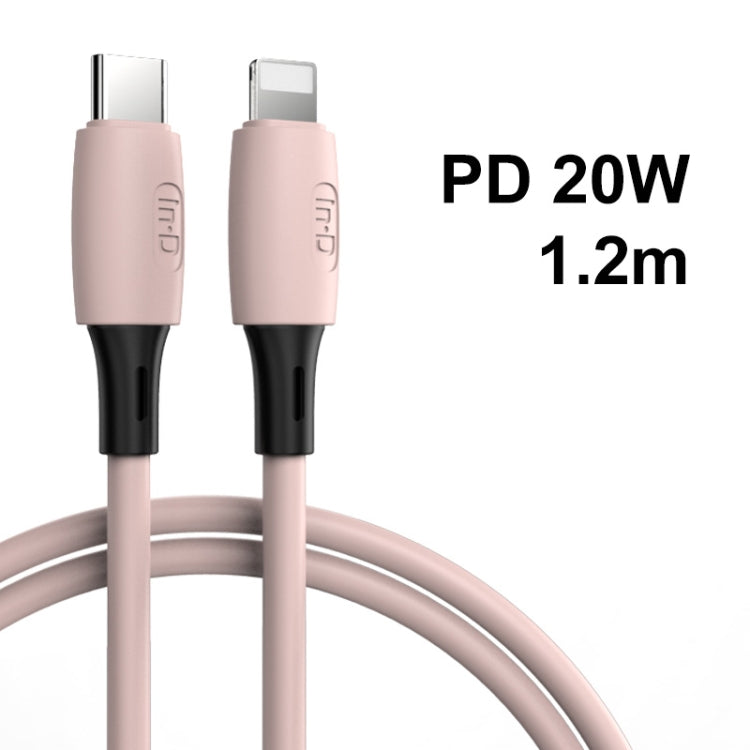 ENKAY Hat-Prince ENK-CB209 PD 20W 3A Type-C to 8 Pin Silicone Data Sync Fast Charging Cable, Cable Length: 1.2m(Pink) - Normal Style Cable by ENKAY | Online Shopping UK | buy2fix