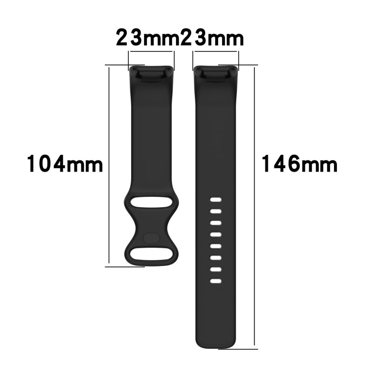 For Fitbit Charge 5 Monochromatic Silicone Watch Band, Size：Large Size(Pink) - Watch Bands by buy2fix | Online Shopping UK | buy2fix