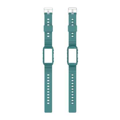 For Fitbit Charge 5 Silicone One Body Armor Watch Band(Green Pine Needles) - Watch Bands by buy2fix | Online Shopping UK | buy2fix