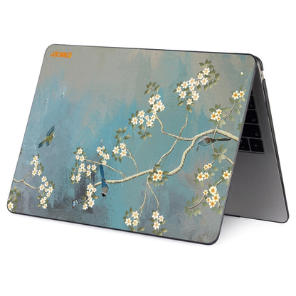 ENKAY Vintage Pattern Series Laotop Protective Crystal Case For MacBook Air 13.3 inch A1932 / A2179 / A2337(Magnolia) - MacBook Air Cases by ENKAY | Online Shopping UK | buy2fix