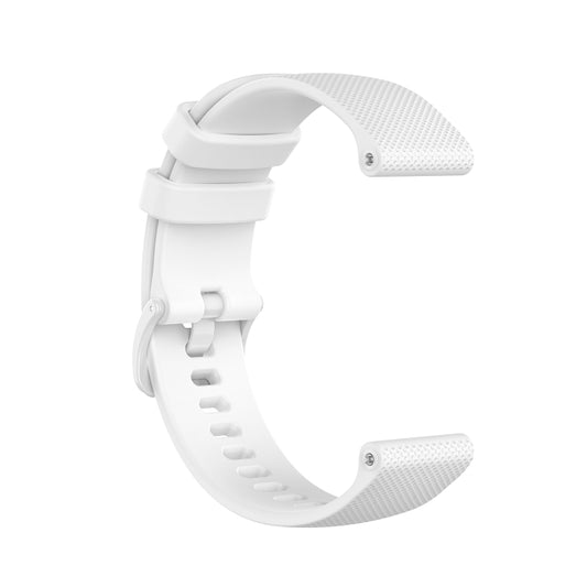 For Amazfit GTS 3 Checkered Silicone Watch Band(White) - Watch Bands by buy2fix | Online Shopping UK | buy2fix