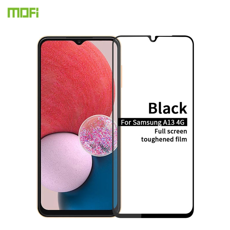 For Samsung Galaxy A13 4G MOFI 9H 2.5D Full Screen Tempered Glass Film(Black) -  by MOFI | Online Shopping UK | buy2fix