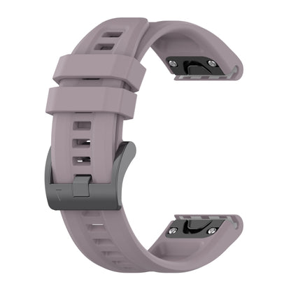 For Garmin Fenix 7 22mm Silicone Solid Color Watch Band(Roland Purple) - Watch Bands by buy2fix | Online Shopping UK | buy2fix