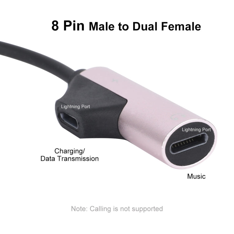 ENKAY ENK-AT109 Male 8 Pin to Dual Female 8 Pin Adapter Data Transfer Cable(Silver) - Converter & Adapter by ENKAY | Online Shopping UK | buy2fix
