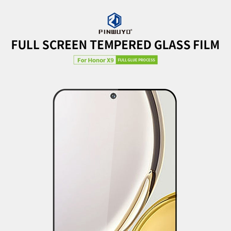 For Honor X9 PINWUYO 9H 2.5D Full Screen Tempered Glass Film(Black) - Honor Tempered Glass by PINWUYO | Online Shopping UK | buy2fix