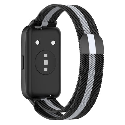 For Huawei Band 7 Milan Magnetic Watch Band(Black+Gray) - Watch Bands by buy2fix | Online Shopping UK | buy2fix