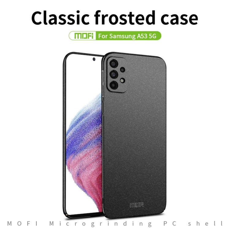 For Samsung Galaxy A53 5G MOFI Fandun Series Frosted PC Ultra-thin All-inclusive Phone Case(Black) - Galaxy Phone Cases by MOFI | Online Shopping UK | buy2fix