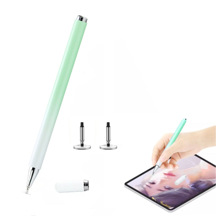 AT-28 Macarone Color Passive Capacitive Pen Mobile Phone Touch Screen Stylus with 2 Pen Head(Green) - Stylus Pen by buy2fix | Online Shopping UK | buy2fix