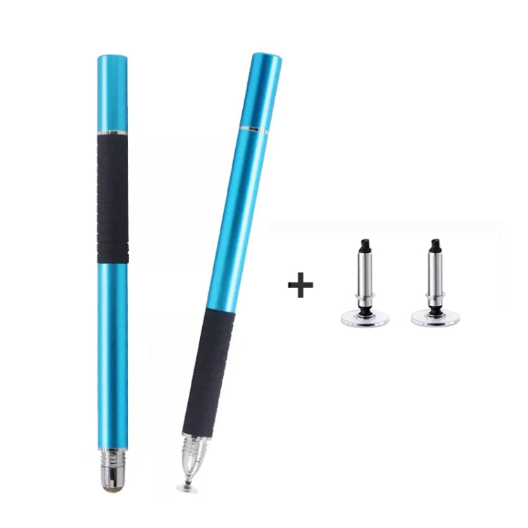 AT-31 Conductive Cloth Head + Precision Sucker Capacitive Pen Head 2-in-1 Handwriting Stylus with 2 Pen Head(Light Blue) - Stylus Pen by buy2fix | Online Shopping UK | buy2fix