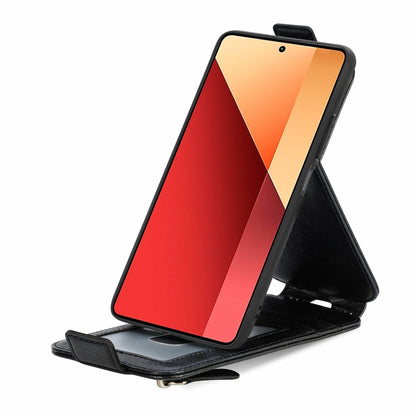 For Xiaomi Redmi Note 13 Pro 4G Zipper Wallet Vertical Flip Leather Phone Case(Black) - Note 13 Pro Cases by buy2fix | Online Shopping UK | buy2fix
